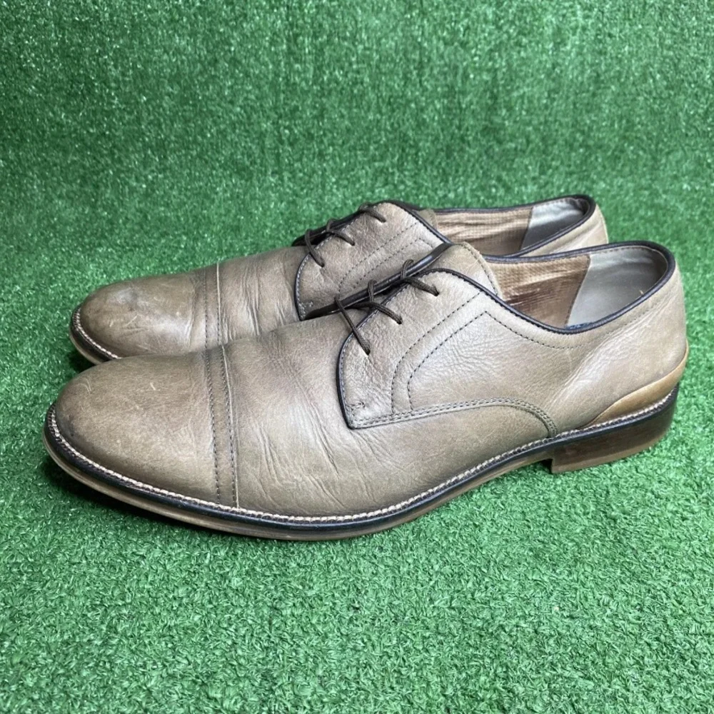 Johnston Murphy 1850 Brown Leather Lace Up Casual Oxfords‎ Shoes Men's 13 M